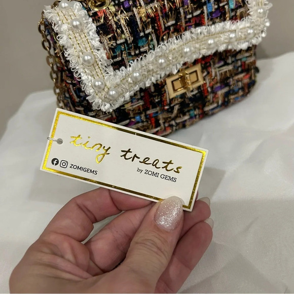 Tiny Treats By Zomi Gems Girls Classic Tweed Small Handbag NWT - Picture 2 of 5